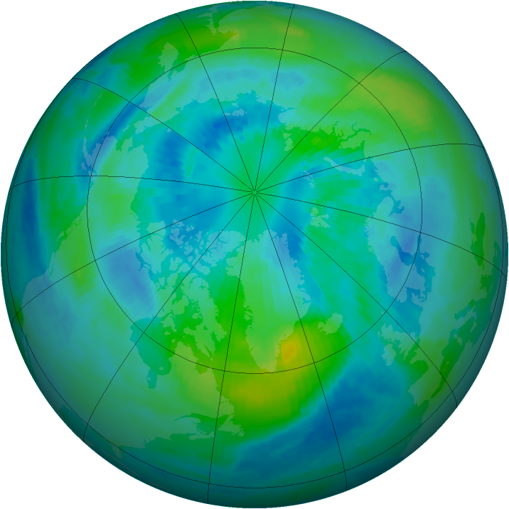 Arctic ozone map for 30 September 2000